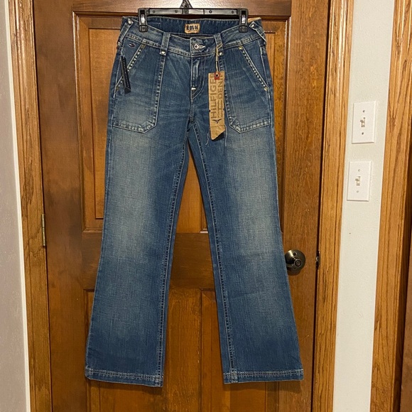 Tommy Hilfiger Denim Heritage ROBIN Dark Wash Flare New Jeans Size 28 x 32” - Picture 10 of 16